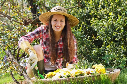 Sorted green waste and recyclable materials from a central London garden